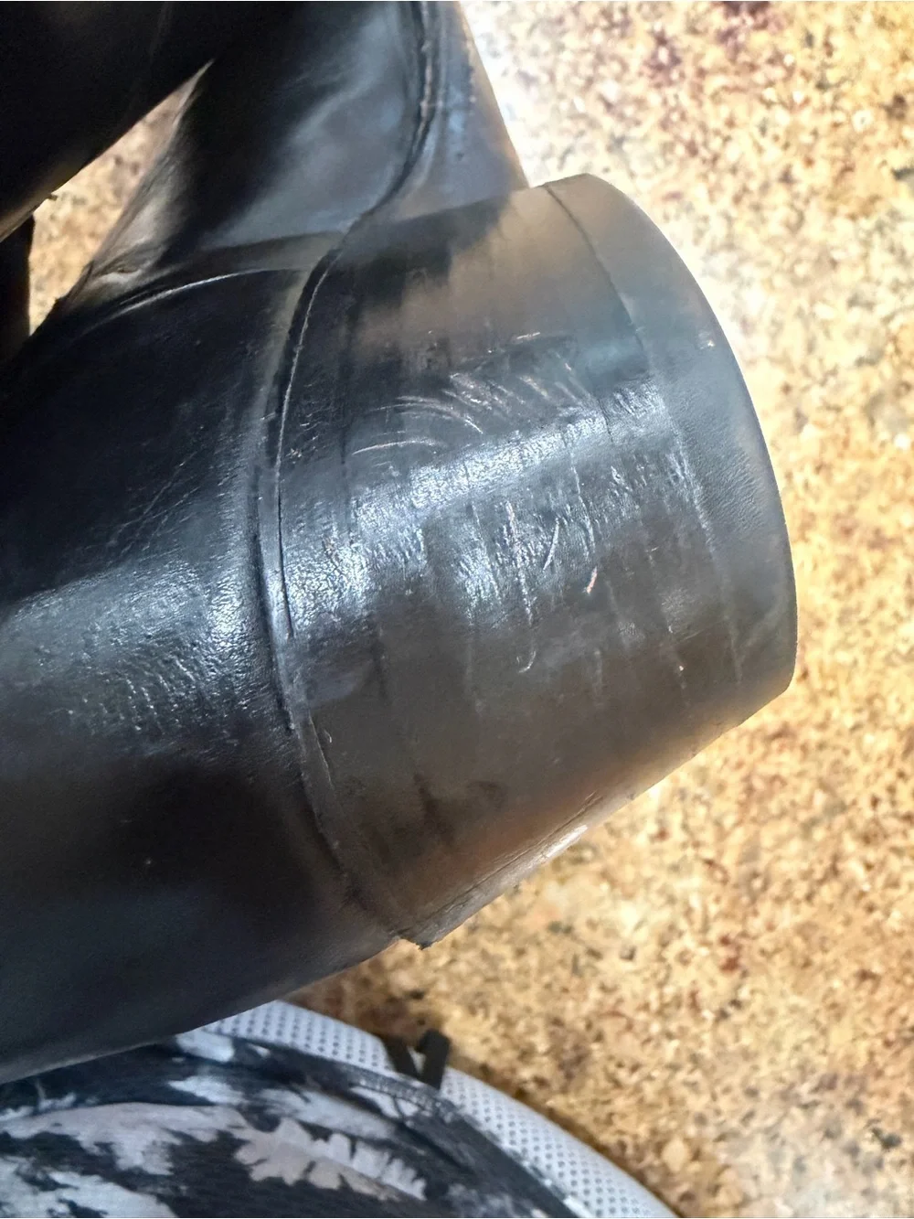 Dan Post Black Leather Western Cowboy Boots Mens Size 8D Vintage 16791